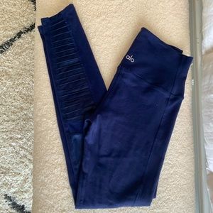 Alo Yoga Moto Legging Pants Navy size Small